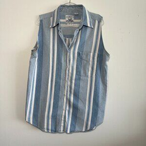 Andrew's Blues 100% Cotton Sleeveless Shirt.  Size L